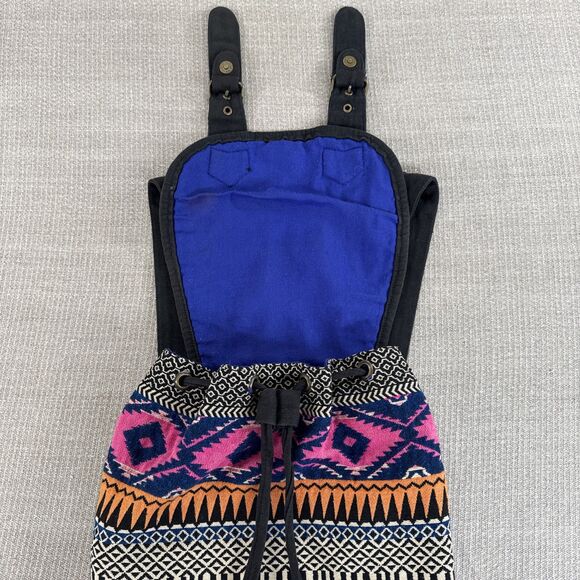 Colorful Southwestern Baja Backpack Beach Purse Hippie Boho Serape Medium Bag - Picture 3 of 9
